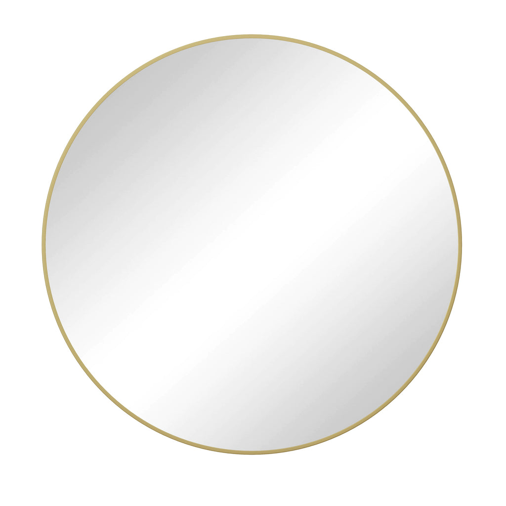 Wall Mirror 42 Inch Gold Circular Mirror Metal Framed Round Vanity for Bathroom