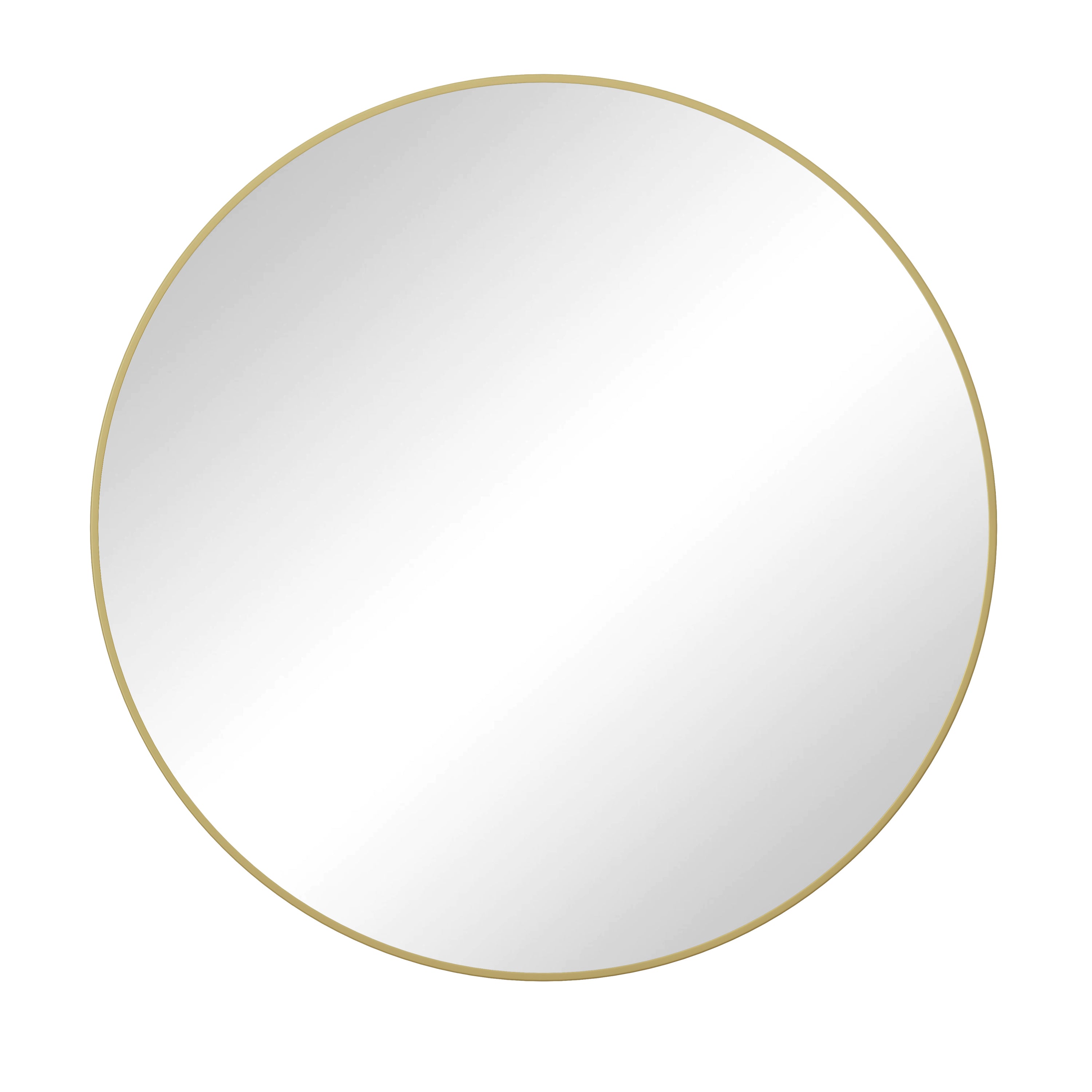 Wall Mirror 42 Inch Gold Circular Mirror Metal Framed Round Vanity for Bathroom