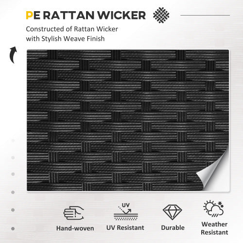 8-Piece PE Rattan Outdoor Corner Sofa Set with Table