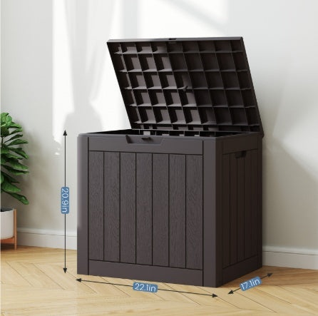 31-Gallon Weatherproof Resin Lockable Deck Box for Outdoor Storage