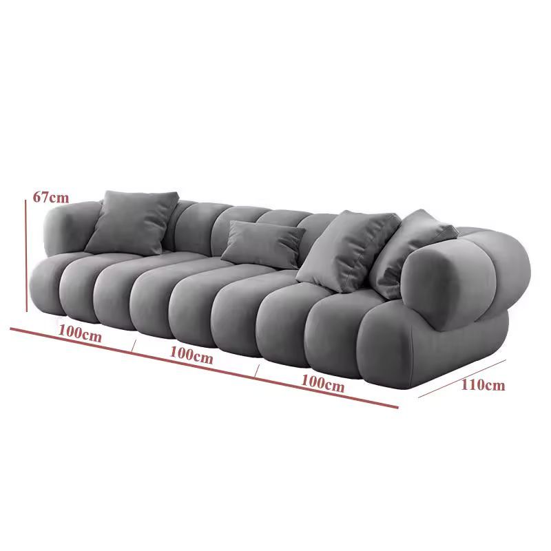 Nordic Modern Velvet L-Shape Modular Sectional Sofa Set