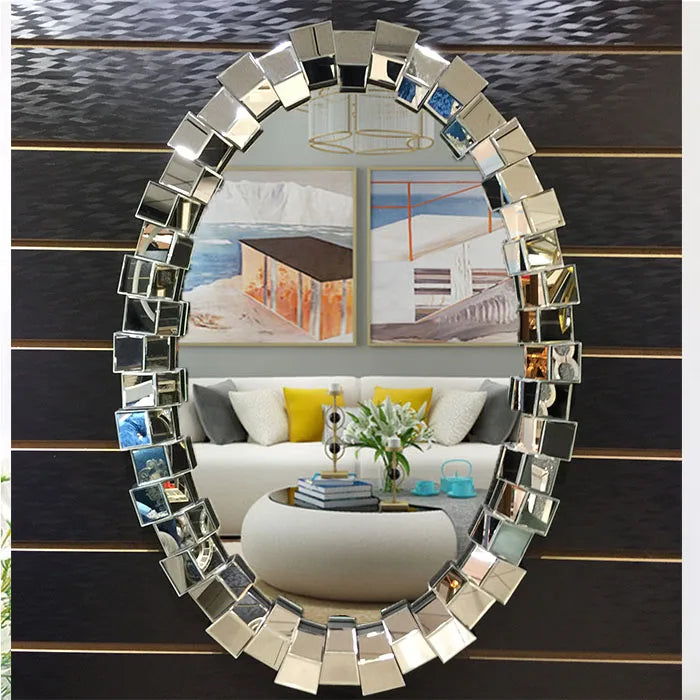 Mirrors Home Wall Decor Wall Hanging Spelling Large Oval Mirror
