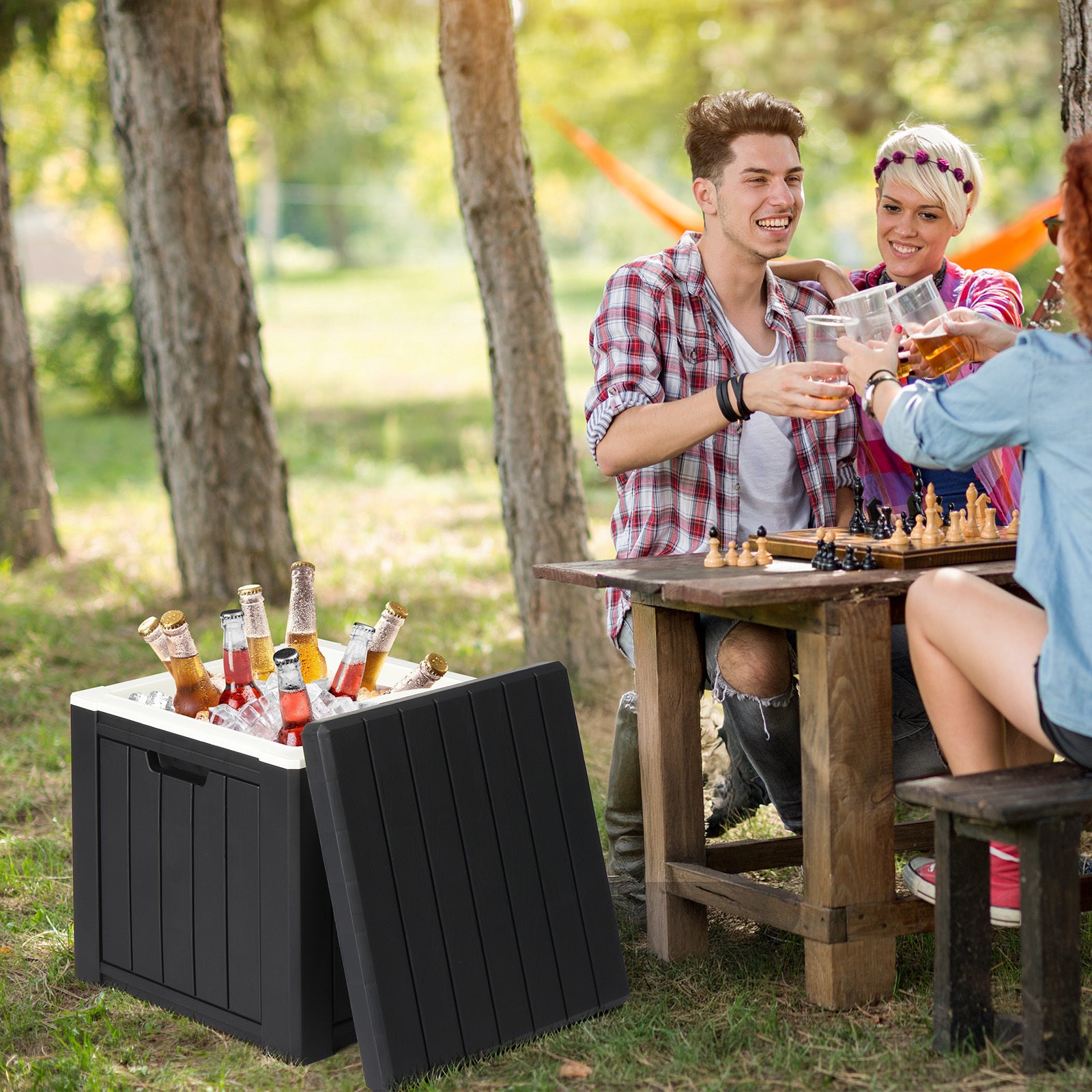 10-Gallon Multi-Purpose Cooler Side Table for Outdoor Activities