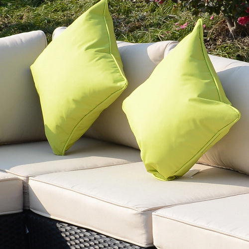 8-Piece PE Rattan Outdoor Corner Sofa Set with Table