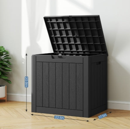 31-Gallon Weatherproof Resin Lockable Deck Box for Outdoor Storage