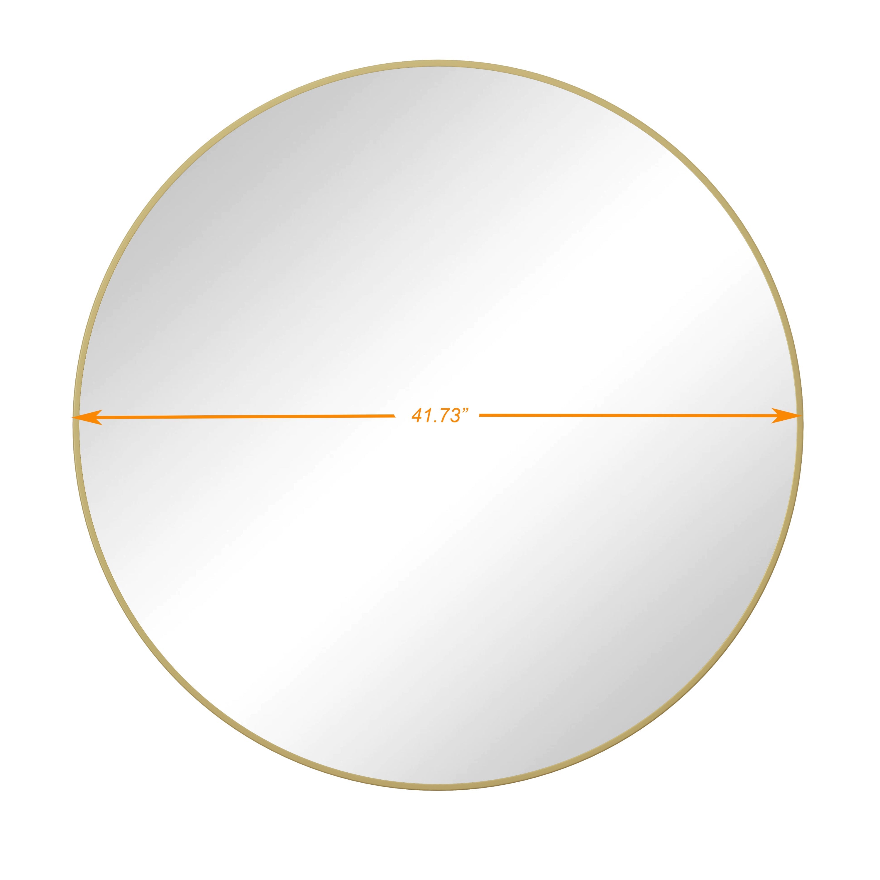 Wall Mirror 42 Inch Gold Circular Mirror Metal Framed Round Vanity for Bathroom